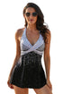 Dot Print Halterneck Tankini Set